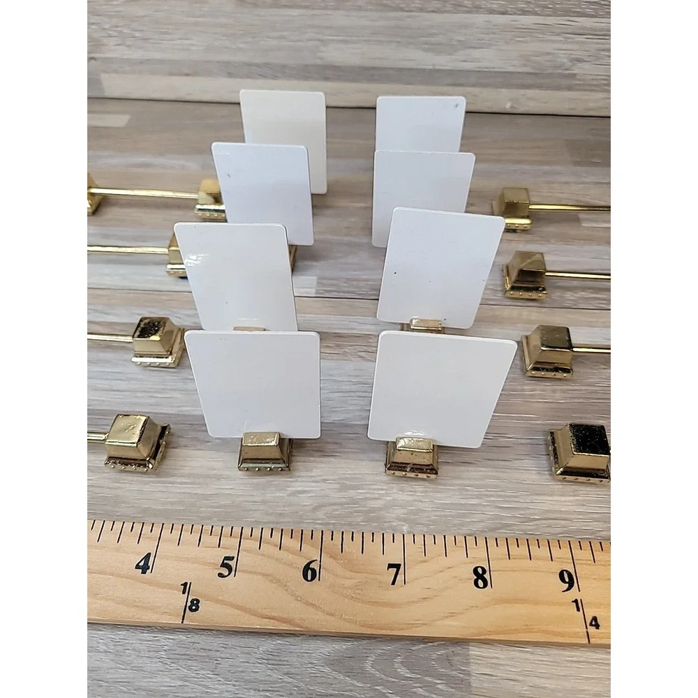 8 Gold Tone Knife Rests, Placecard Holder's & Placecards Tablescape Holidays